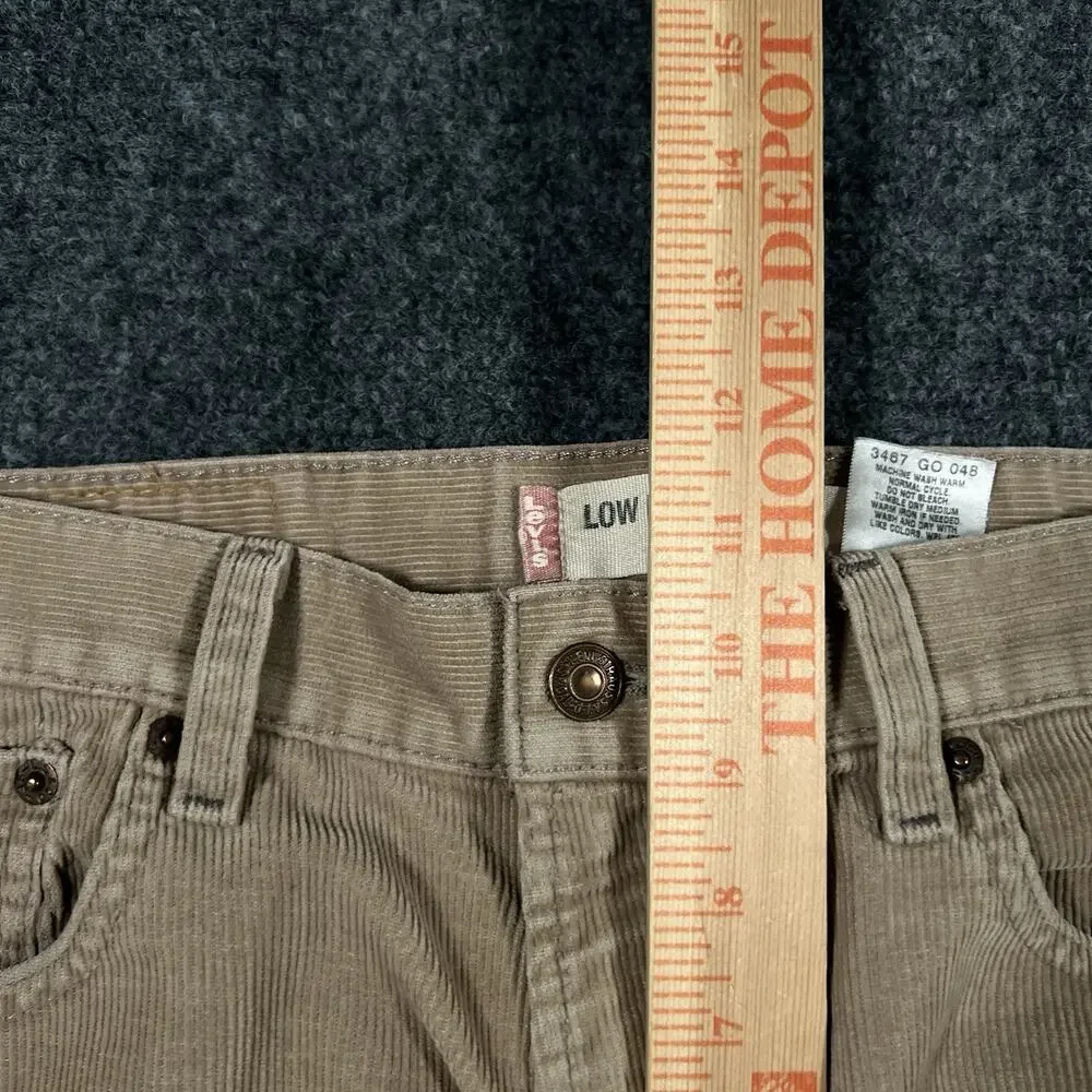 Levis 527 Low Boot Cut Corduroy Pants Mens 34x33 Brown Vintage Y2k Jeans